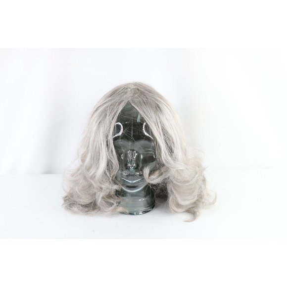 Deadstock Vintage 70s Womens Size Regular Japan Kanekalon Hair Wig Gray Silver